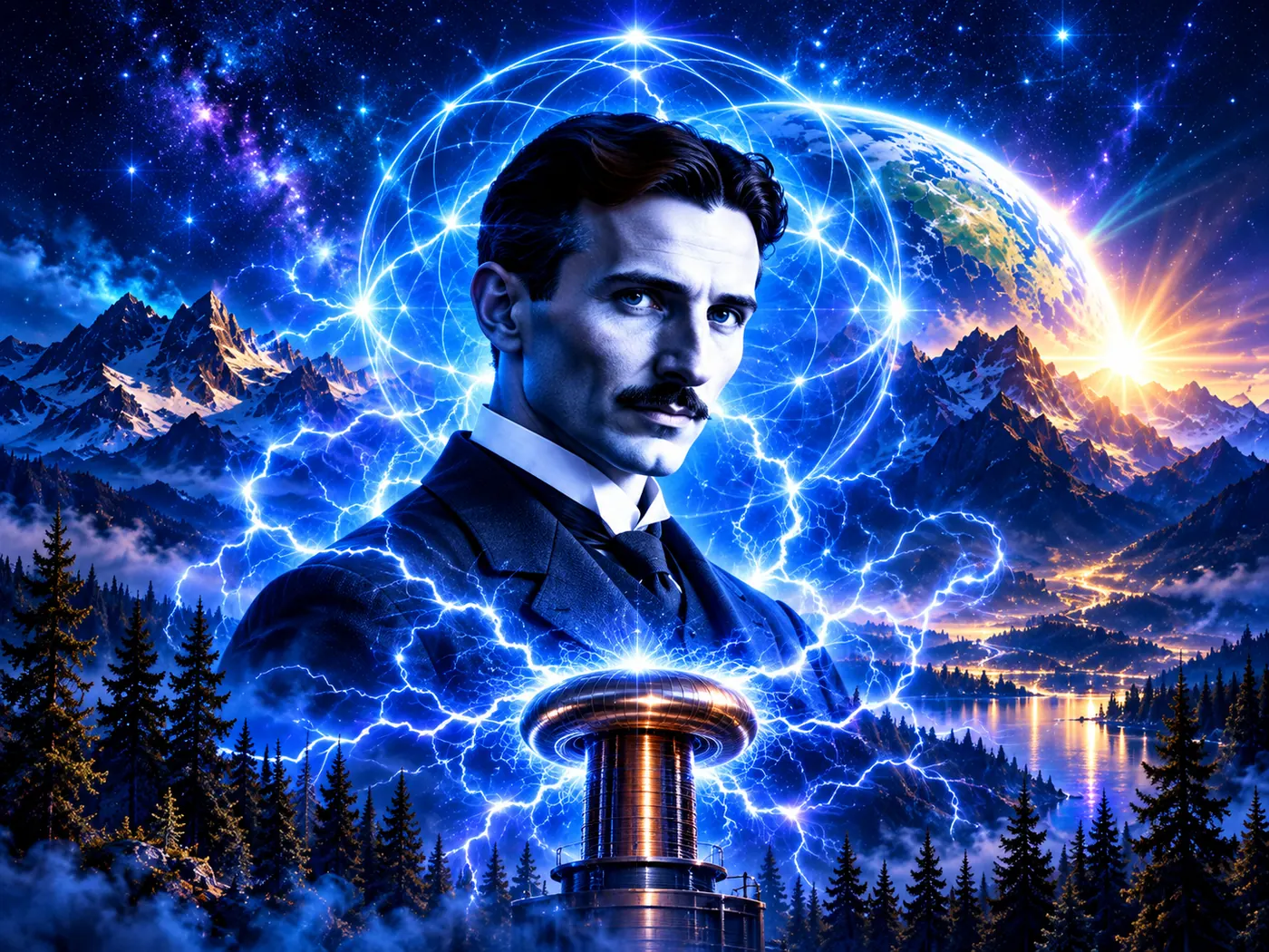 Tesla and science collection artwork